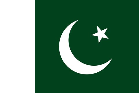 パキスタン国旗, 基本型 2Dイメージ