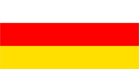 남오세티아 국기, 기본형 2D 이미지