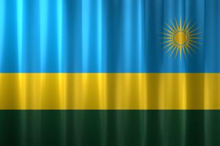 Rwanda National Flag, Basical waving National Flag with texture and shadow
