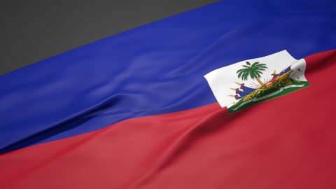 아이티 국기, 책상위의 비스듬한 형태의 국기