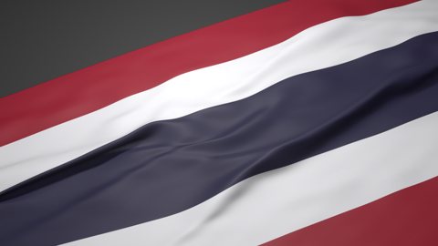 Thailand National Flag, A slanted national flag on a desk