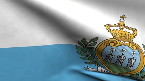 San-Marino National Flag, Zoomed in waving flag